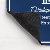 Navy Blue Real Estate Company Personalized Realtor マウスパッド (コーナー)