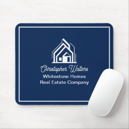 Navy Blue Real Estate Company Personalized Realtor マウスパッド