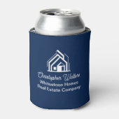 Navy Blue Real Estate Company Personalized Realtor 缶クーラー (缶正面)