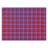 Navy Blue Red Pink Plaid Tartan Design  テーブルクロス (正面(横))
