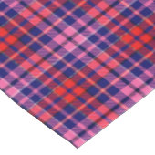 Navy Blue Red Pink Plaid Tartan Design  テーブルクロス (アングル)