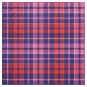 Navy Blue Red Pink Plaid Tartan Design  ファブリック (見本)