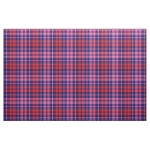 Navy Blue Red Pink Plaid Tartan Design  ファブリック (ファットクウォーター)