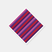 Navy Blue Red Pink Vertical Stripes Design   スタンダードカクテルナプキン (角)