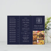Navy Blue Restaurant Design | Custom Takeout Brand (スタンド正面)