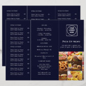 Navy Blue Restaurant Design | Custom Takeout Brand (正面/裏面)