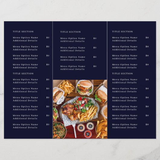 Navy Blue Restaurant Design | Custom Takeout Brand (裏面)
