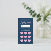 Navy Blue Reward Loyalty Card Thank You Card ロイヤリティカード (スタンド正面)