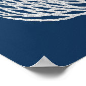 Navy Blue Sea Coral #9 Beach Decor wall art ポスター (角)