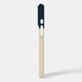 navy blue ship wheel & Monogram Beige Coastal home Case-Mate iPhoneケース (裏面 / 左)