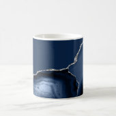 Navy Blue Silver Agate コーヒーマグカップ (中央)
