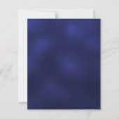 Navy blue silver white florals wedding invitation (裏面)