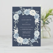 Navy Blue Solstice Wedding 招待状 (スタンド正面)