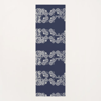 Navy Blue Soothing Pattern Yoga Mat ヨガマット