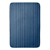 Navy Blue Stripes Bath Mat バスマット (正面縦)