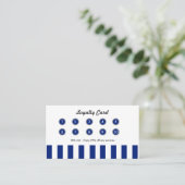 Navy Blue Stripes Retail Loyalty Card Boutique ロイヤリティカード (スタンド正面)