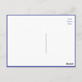 Navy Blue Thank You Greeting Postcard ポストカード (裏面)