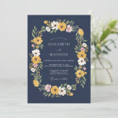 Navy Blue Vivid Autumnal Wedding 招待状 (スタンド正面)