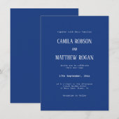 Navy Blue Wedding 招待状 (正面/裏面)