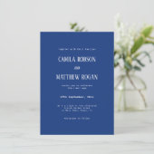 Navy Blue Wedding 招待状 (スタンド正面)