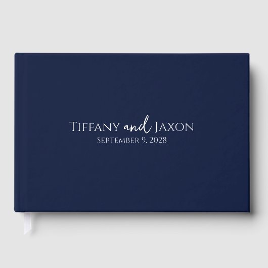 Navy Blue Wedding With Real ゲストブック (正面)