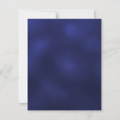 Navy blue white bow Birthday invitation (裏面)