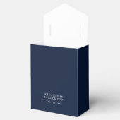 Navy Blue & White Business Logo Packaging フェイバーボックス (オープン)