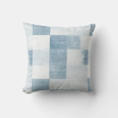 Navy Blue White Denim Jean Stripes   クッション (正面)