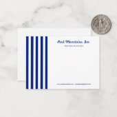 Navy Blue White Stripes Boutique Professional  ノートカード (正面/裏面インサイチュ)