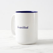 Navy Blue White Two Tone Mug ツートーンマグカップ (正面左)