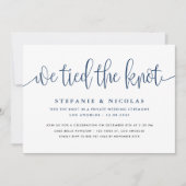 Navy Blue Writechnology私たちは結び目結婚の 招待状 (正面)