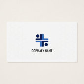 Navy Blue & Yellow Modern Corporate Business Card (裏面)