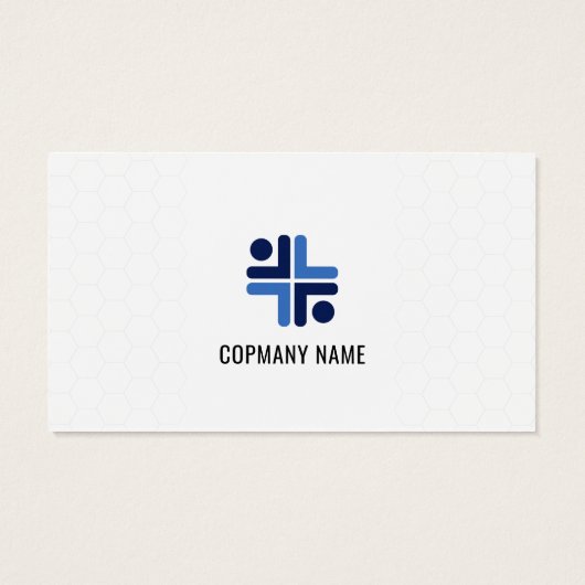 Navy Blue & Yellow Modern Corporate Business Card (裏面)