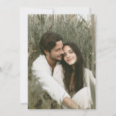 Navy Blush Peony Photo Wedding  招待状 (裏面)