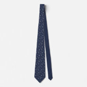 Navy Botanical Tie – Formal Nature Lover ネクタイ (正面)