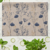 Navy Botanical Wildflower Kitchen Towels キッチンタオル (折り畳み)