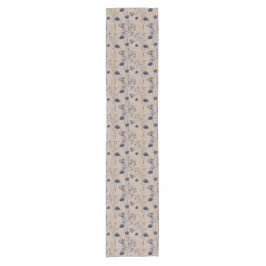 Navy Botanical Wildflower Table Runner ショートテーブルランナー