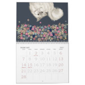 Navy Brown Cat Sitter Pet Groomer カレンダー (2月 2027)