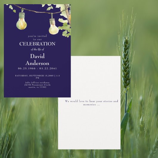 Navy Celebration of Life Invitation 招待状