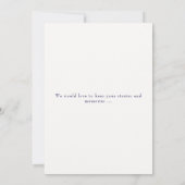 Navy Celebration of Life Invitation 招待状 (裏面)