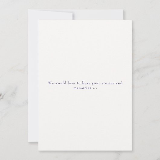 Navy Celebration of Life Invitation 招待状 (裏面)