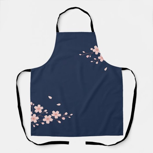 Navy Cherry Blossom Branch エプロン (正面)