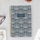 Navy & Cream | Deco Fans Personalized ノートブック