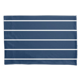 Navy Dark Blue Stripes Pillowcase 枕カバー