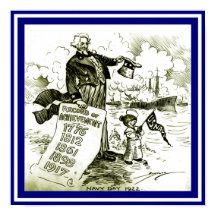 Navy Day Vintage Uncle Sam 1922 Cartoon Copy