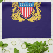 Navy Design キッチンタオル (折り畳み)