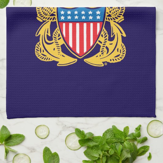 Navy Design キッチンタオル (折り畳み)