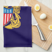 Navy Design キッチンタオル (四つ折り)