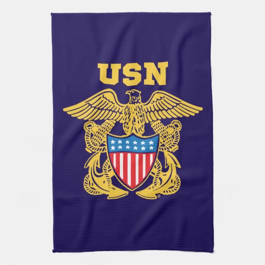 Navy Design キッチンタオル (縦)