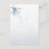 navy dusty blue flowers botanical  details エンクロージャーカード (裏面)